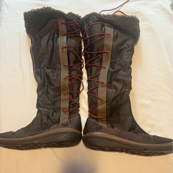 Timberland Shoes - Timberland Women's Brown Fur-Lined Boots Size 10M
